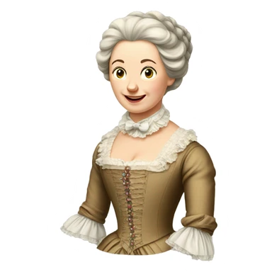 18th century Swiss lady in dress sticker
