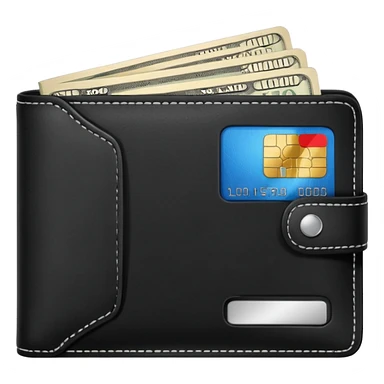 portefeuille avec billet et carte bancaire sticker