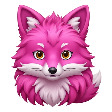 Pink fox sticker