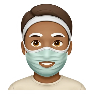 man with white clay face mask sticker