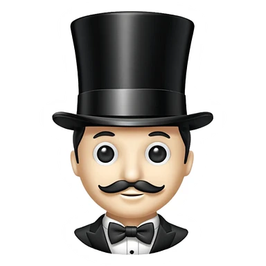 monopoly top hat sticker