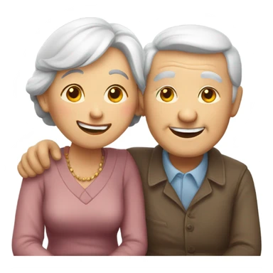 old couple sticker