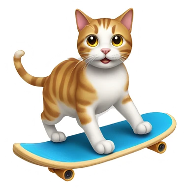 Cat riding a scate board sticker