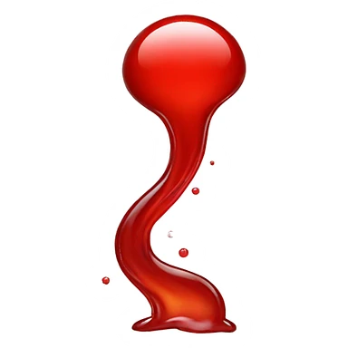 emoji with a red liquid running from the nose sticker