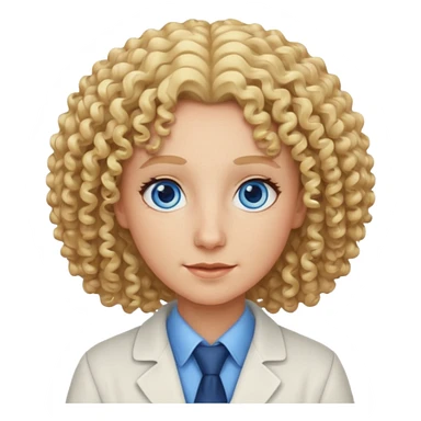 PROFESORA RUBIA, RIZOSA CON OJOS AZULES sticker