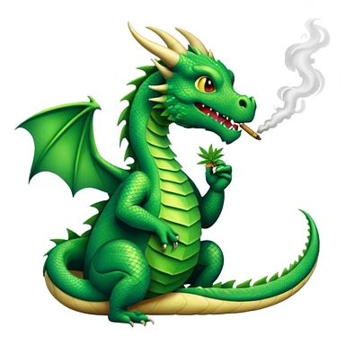 Dragon smoking weed  sticker