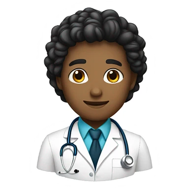 Doctor joven piel trigueña cabello oscuro sticker