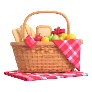 picnic basket and blanket sticker