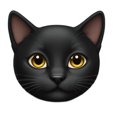 Black cat cute sticker