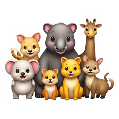 animaux heureux sticker
