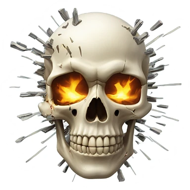 Skull mund blown sticker