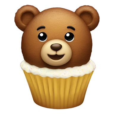 Teddy bear cupcake  sticker