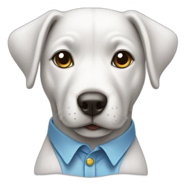 Dog wearing shirt sticker