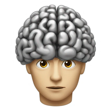 chained brain sticker