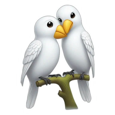 white-bird-kiss sticker
