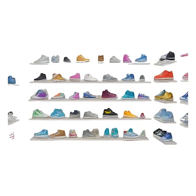 shop with a lot of brands of sneakers sticker