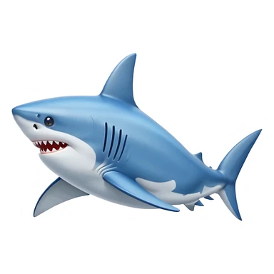 Put blue Nike shoes on the fins of the shark sticker