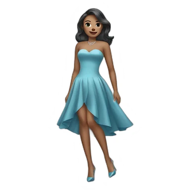 shark in dress and heels  sticker