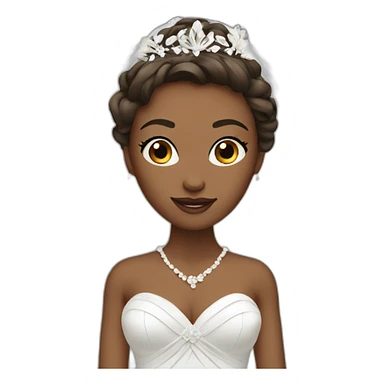 BRIDE IN A LONG DRESS WHITE sticker