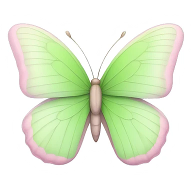 Light Green butterfly with light pink butterfly sticker