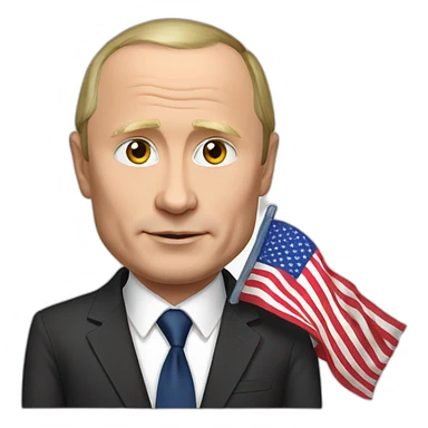 Putin with america sticker