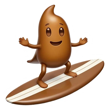 poop emoji surfing  sticker