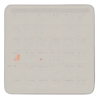 A calendar with crossed-out days sticker