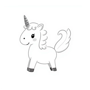 Whimsical unicorn with flowing mane and shimmering glitter effects sticker