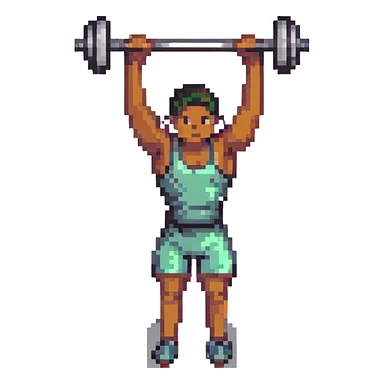 person lifting weights sticker