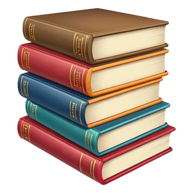 stack of books sticker