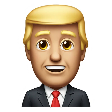 TRUMP happy photorealistic serious sticker