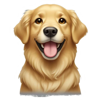Golden retriever with a smile  sticker