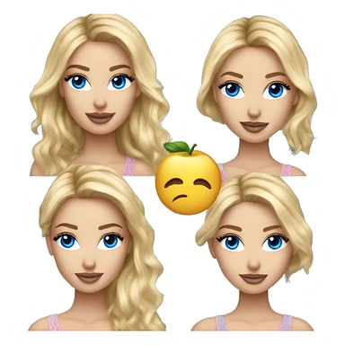 Realistic victoria secret model blonde blue eyes  sticker