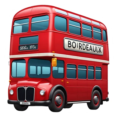 1 flor autobus bordeaux sticker