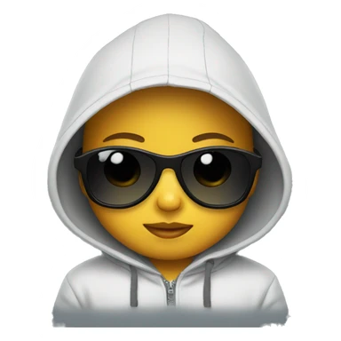 Baby with hoodie and sunglasses  sticker