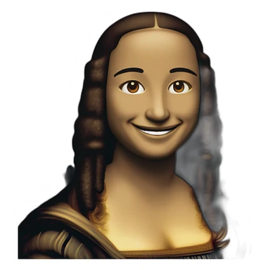 mona lisa of da vinci smiling sticker
