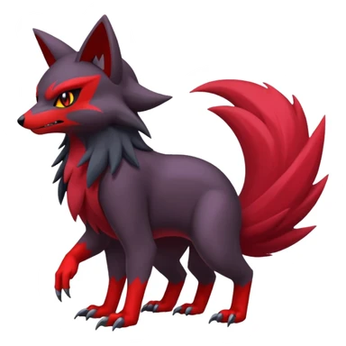 Noibat-Litten-Zoroark-Fakémon-hybrid-creature (full body)  sticker
