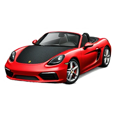 red 718 boxster sticker