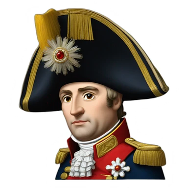Emperor napoleon bicorne with cockade sticker