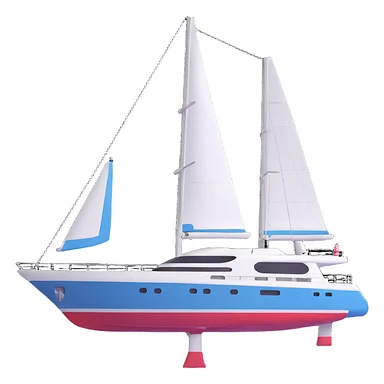 make a 70ft yacht facing to the right  sticker