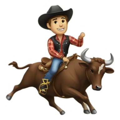 Bull rider sticker