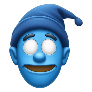 blue sleepy smurf sticker