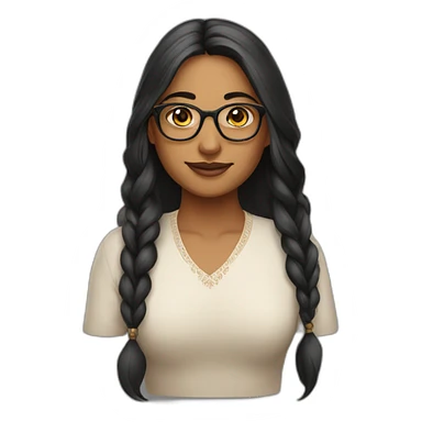 Beautiful Indian with glasses sticker