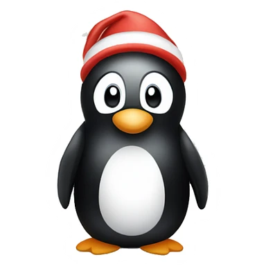 Ein Pinguin in Weihnachtsstimmung sticker
