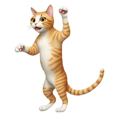 cat on two legs sticker