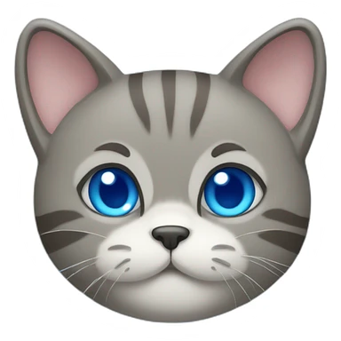 Blue cat lickimg paw sticker