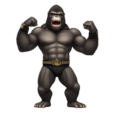 king kong holding mma belt sticker