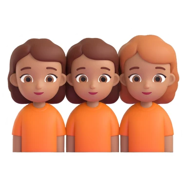 Slightly increase the volume of the upper body of the girl, separate the girl and the boy from each other, make the skin color the same for both characters, keep the cartoonish 3D style. sticker