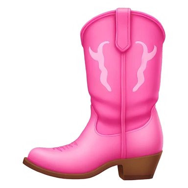 Pink cowgirl boots sticker