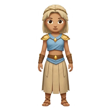beige ancient warrior cloth skirt sticker